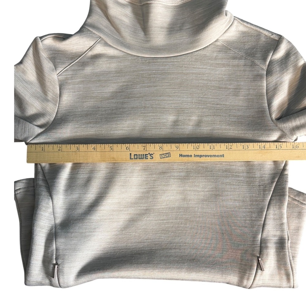 Spyder Active Womens Small SP174 Cowl Neck Fleece Pullover Gray Space Dye - Picture 10 of 12